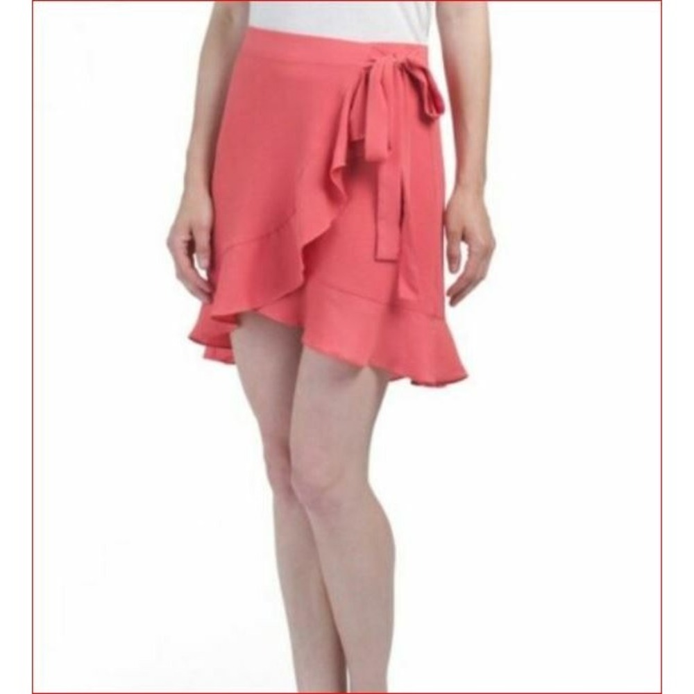 Max Studio women skirt 8701T16 deepcorl red pink XS MSRP $78